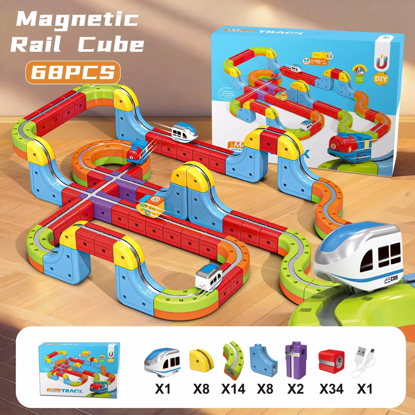 Magnetic Track Train Set - Build & Play Fun!